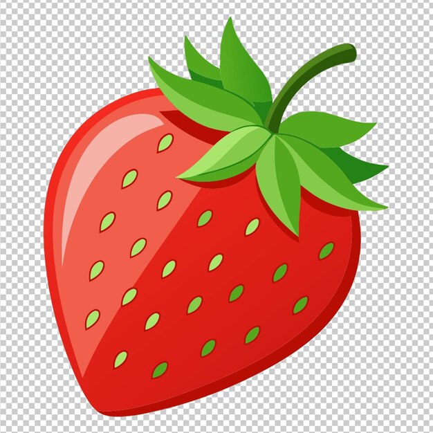 PSD strawberry vector on transparent background