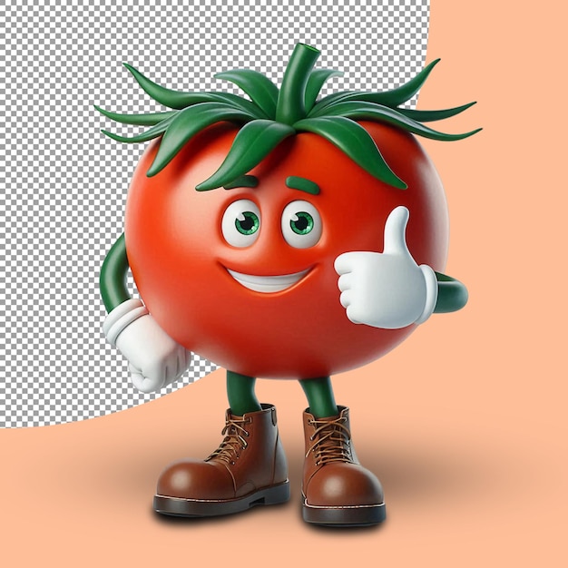 PSD a strawberry with a thumb up in the air