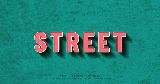 Street 3d text style effect 