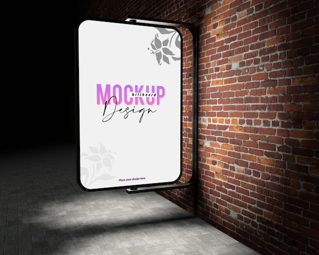 Street Advertising Signboard mockup