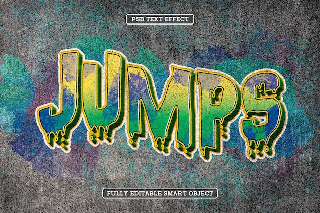 PSD street art jump graffiti style text effect