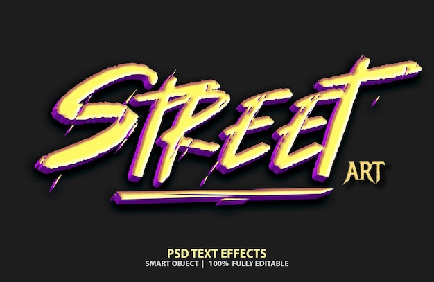 street art psd editable text effect