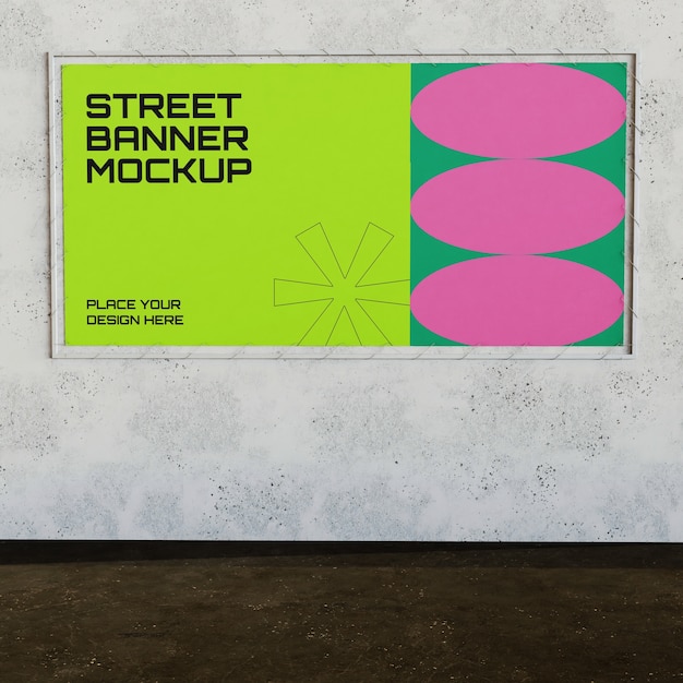 Street banner mockup design