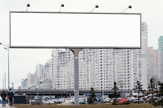 Street billboard display mock-up outdoors