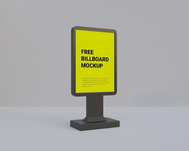 Street billboard mockup