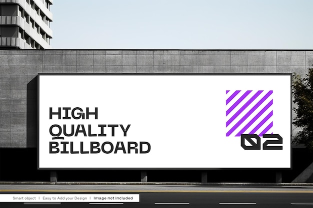 Street billboard mockup