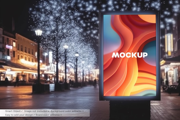 PSD street billboard mockup