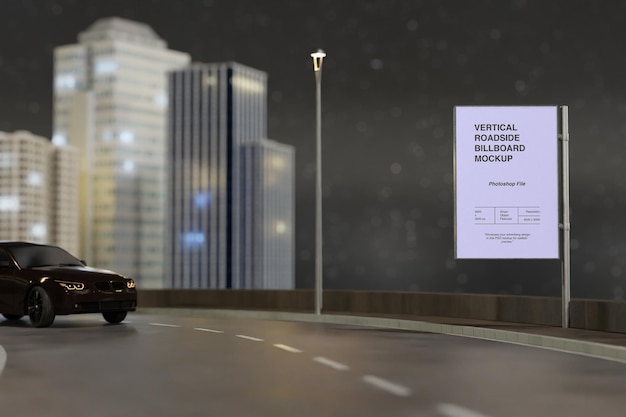 Street billboard mockup