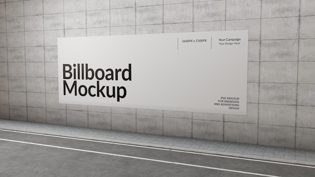 Street billboard mockup