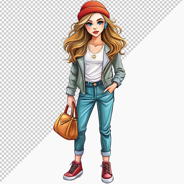 PSD street fashion girl