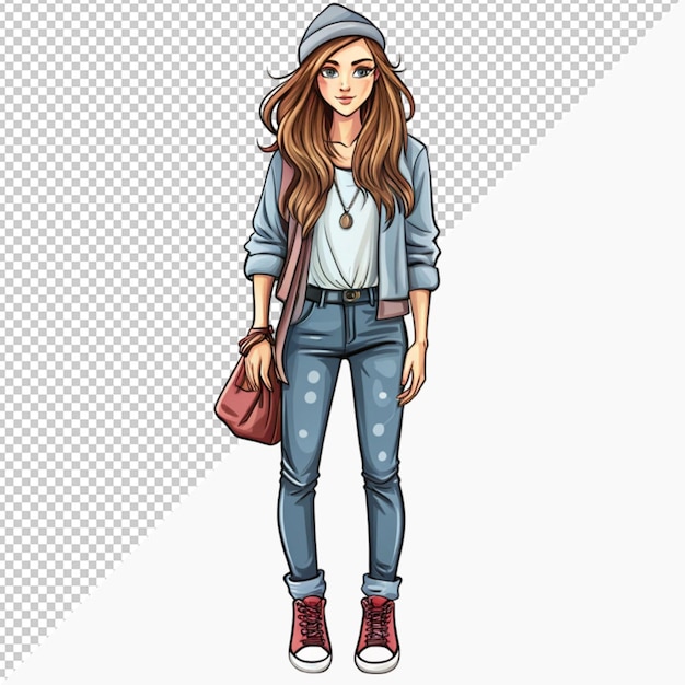 PSD street fashion girl