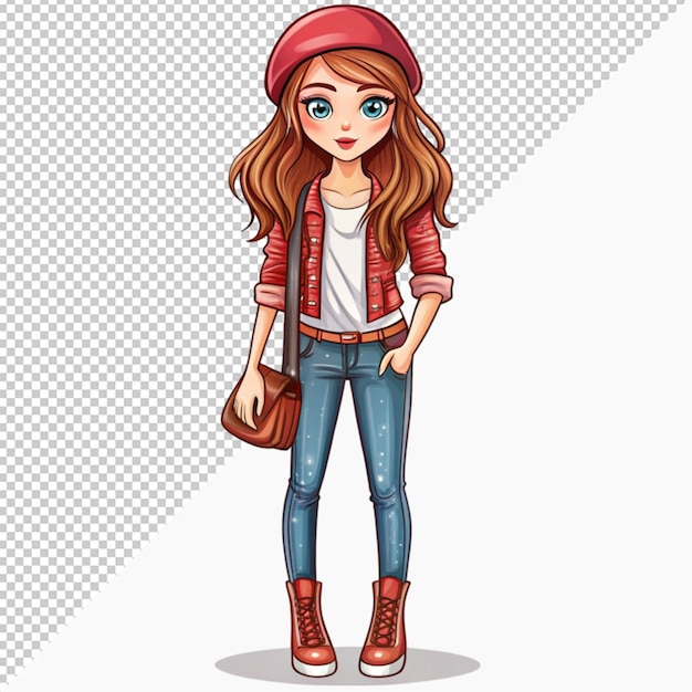 PSD street fashion girl