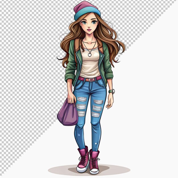 Street fashion girl