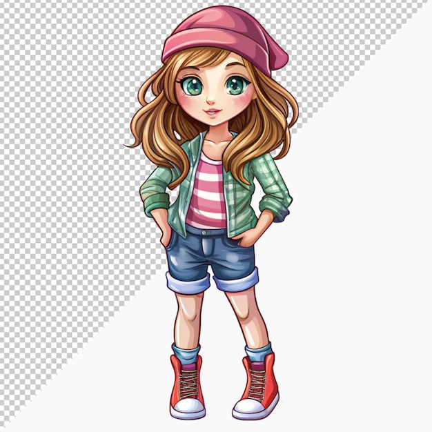 PSD street fashion girl