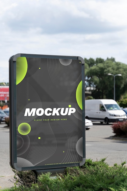 Street marketing billboard mock-up