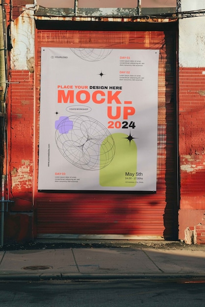 Street poster mockup design