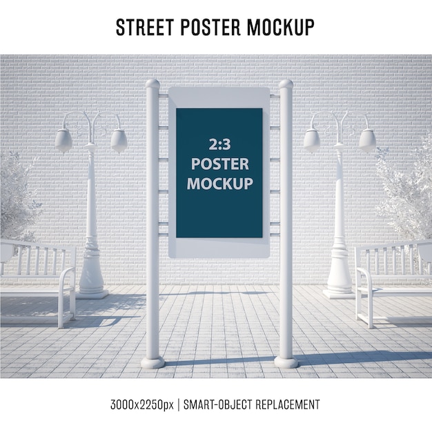 Street poster mockup