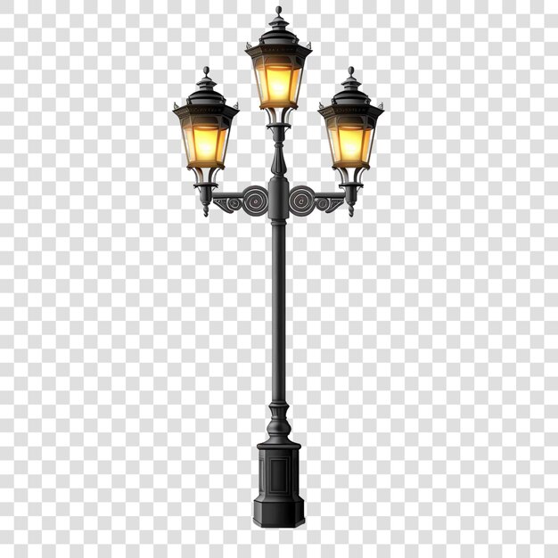 PSD streetlights transparent background realistic element