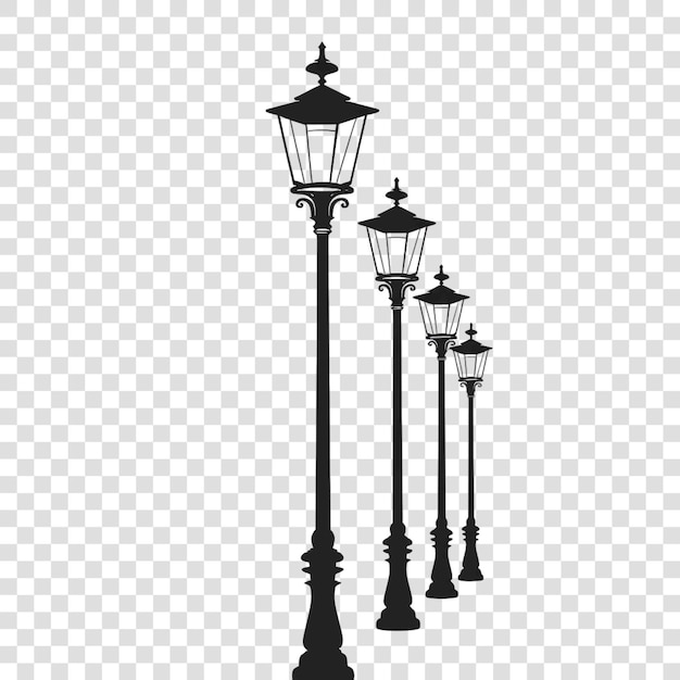 Streetlights transparent background vector element