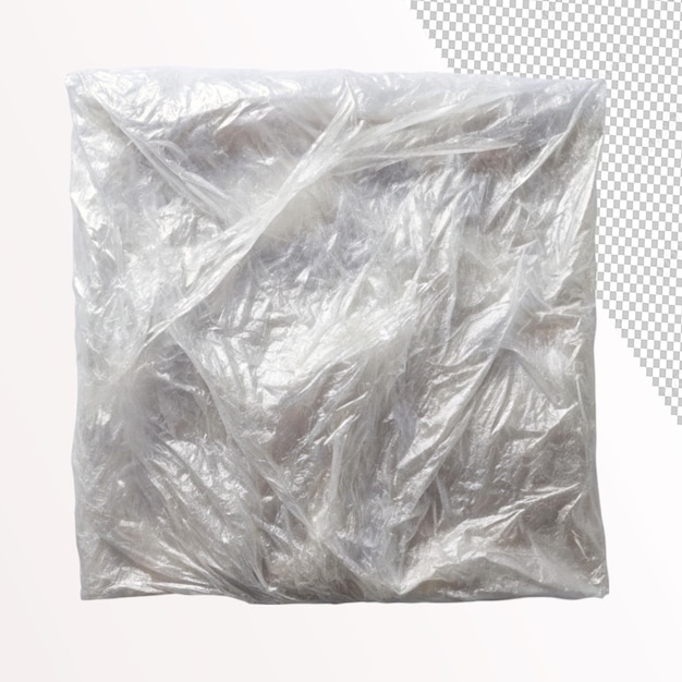 stretched cellophane crumple folded texture on transparent background