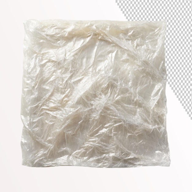 stretched cellophane crumple folded texture on transparent background