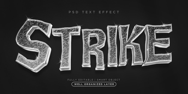 Strike 3d style text effect