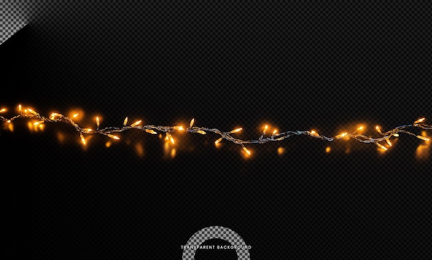 PSD a string of lights on a dark background with a place for your text