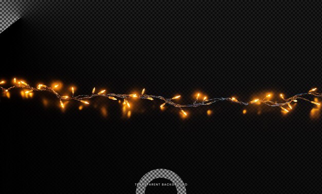 PSD a string of lights on a dark background with a place for your text