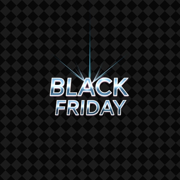 Strobe Light Black Friday Text Pulses With Neon Vibrant White and Silver Rapid Flashing Club Spotlig