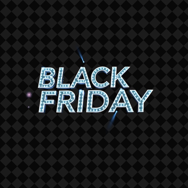 Strobe Light Black Friday Text Pulses With Neon Vibrant White and Silver Rapid Flashing Club Spotlig