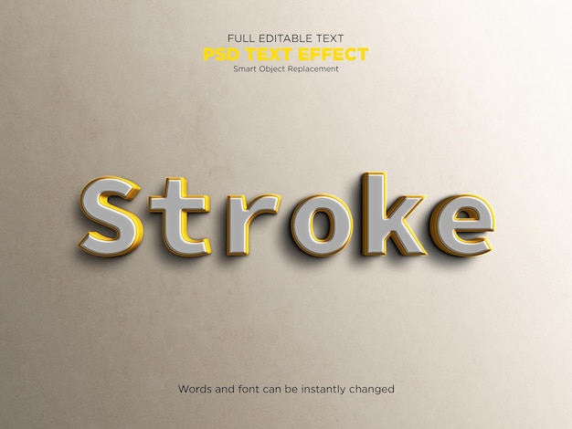 Stroke text effect mockup