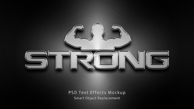 Strong 3D Text Effects Mockup