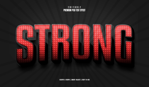 Strong fully editable psd text effect maker