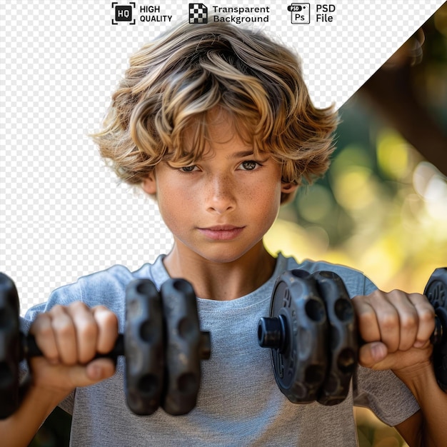 PSD strong sporty boy doing strength workout outdoors in the park