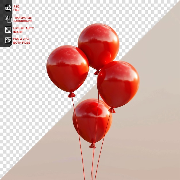 Studio shot of party balloon isolated on white isolated background