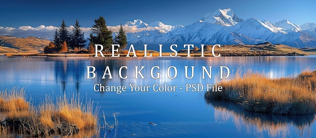 PSD stunning landscape photograph of new typical scenery featuring the majestic mountains