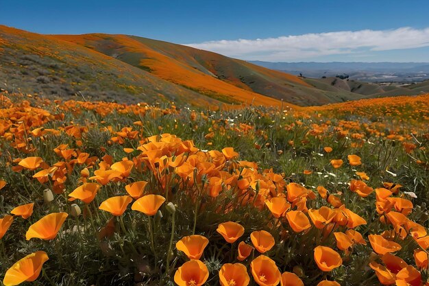 Stunning Wildflower Fields Paint Antelope Valley California Poppy Reserve in Golden Hues