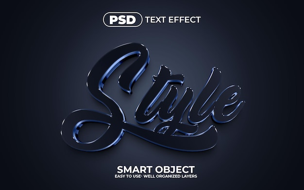 Style 3d Editable Text Effect PSD With  Premium Background