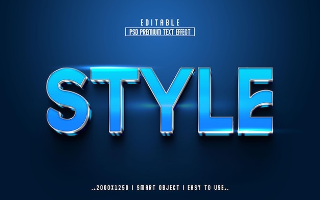 Style 3D Editable Text Effect Style