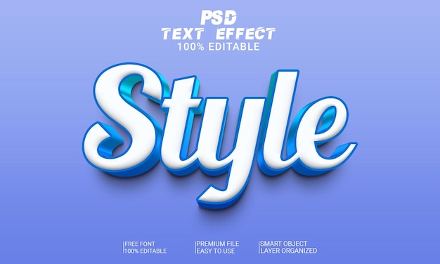 Style 3D Text Effect PSD File