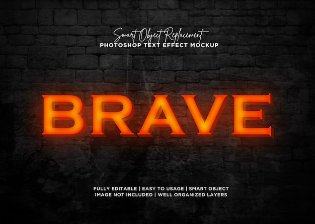 style brave text effect