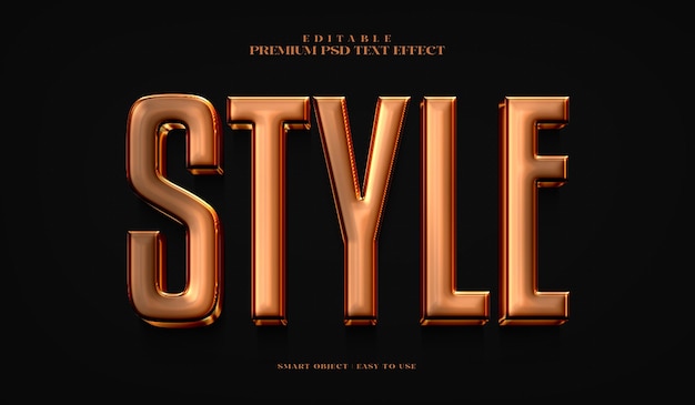 Style golden editable premium psd text effect