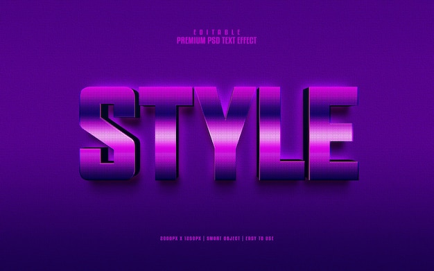 Style metal editable premium psd text effect