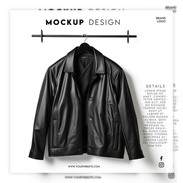 Stylish Black Leather Jacket Trends and CuttingEdge UIUX amp Social Media Design