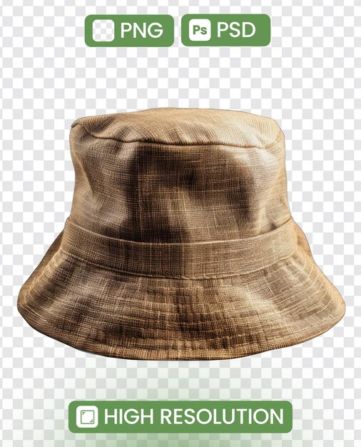 PSD stylish bucket hat fashion summer accessories concept