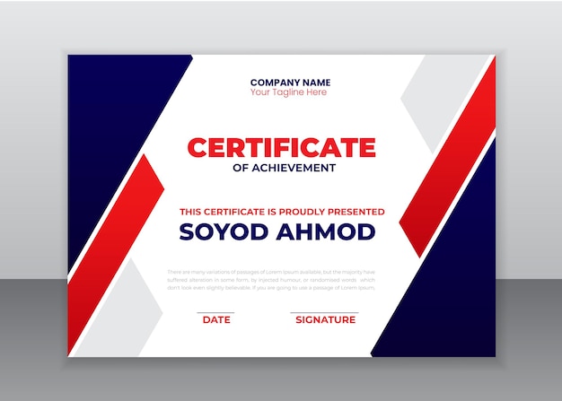 Stylish Certificate Design Template