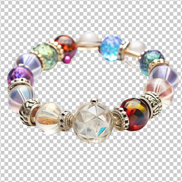 Stylish charm bracelet transparent background