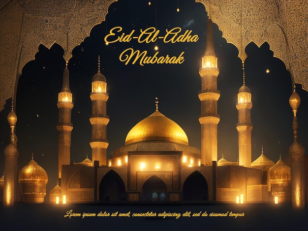 Stylish EidAlAdha mubarak festival banner design