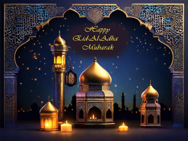 Stylish EidAlAdha mubarak festival banner design