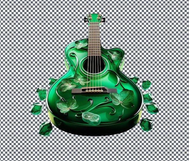 PSD stylish emerald jade serenade isolated on transparent background